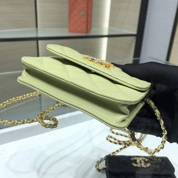 高仿名牌包chanel挎包chanel 2021新品 彩鑽woc mimi包 精緻的小羊皮 經典的菱格紋 AP1942Yxxqb11201