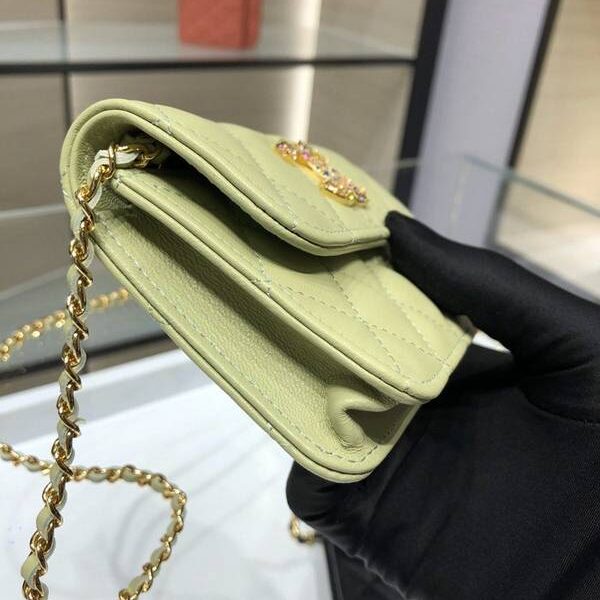 高仿名牌包chanel挎包chanel 2021新品 彩鑽woc mimi包 精緻的小羊皮 經典的菱格紋 AP1942Yxxqb11201