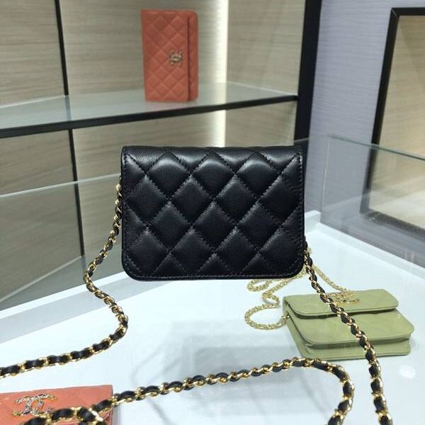 高仿包包批發chanel挎包chanel 2021新品 彩鑽woc mimi包 精緻的小羊皮 經典的菱格紋 AP1942Yxxqb11202