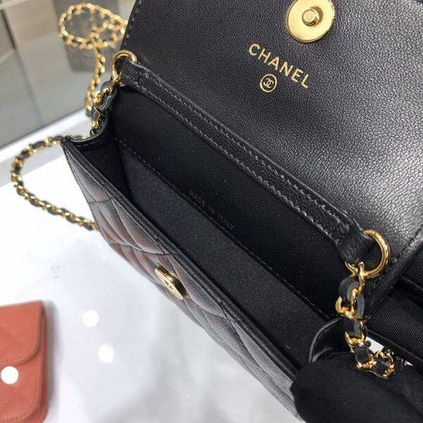 高仿包包批發chanel挎包chanel 2021新品 彩鑽woc mimi包 精緻的小羊皮 經典的菱格紋 AP1942Yxxqb11202