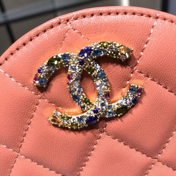 高仿包chanel挎包chanel 2021新品 彩鑽woc mimi包 精緻的小羊皮 經典的菱格紋 AP1942Yxxqb11204