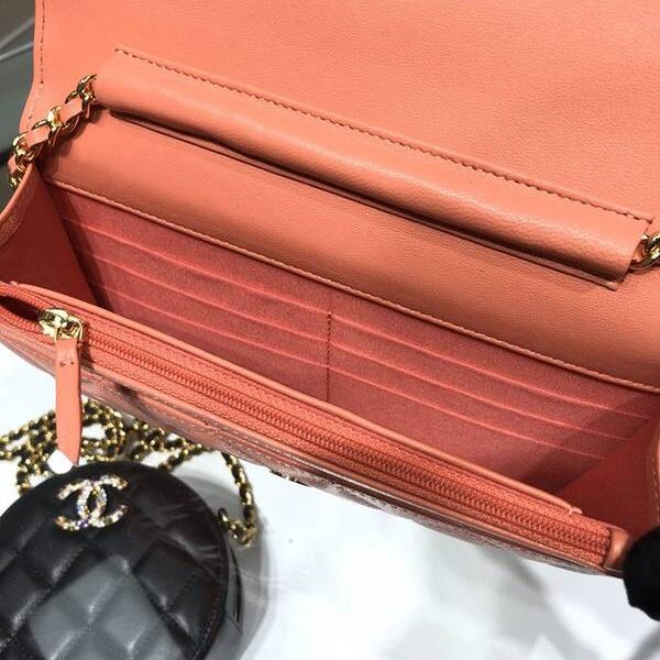 高仿包包批發chanel挎包chanel 2021新品 彩鑽Woc包 精緻的小羊皮 經典的菱格紋 AP1943Yxxqb11207