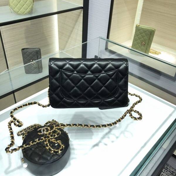 顶级高仿chanel挎包chanel 2021新品 彩鑽Woc包 精緻的小羊皮 經典的菱格紋 AP1943Yxxqb11208