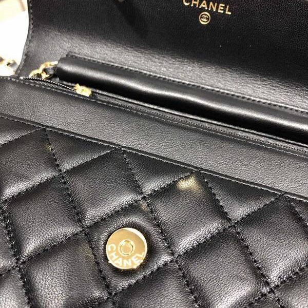 顶级高仿chanel挎包chanel 2021新品 彩鑽Woc包 精緻的小羊皮 經典的菱格紋 AP1943Yxxqb11208