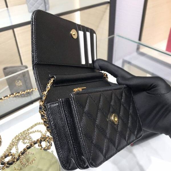 奢侈品a貨chanel挎包chanel 2020新品 mini woc 經典菱格 魚子醬 AP1649Yxxqb11209
