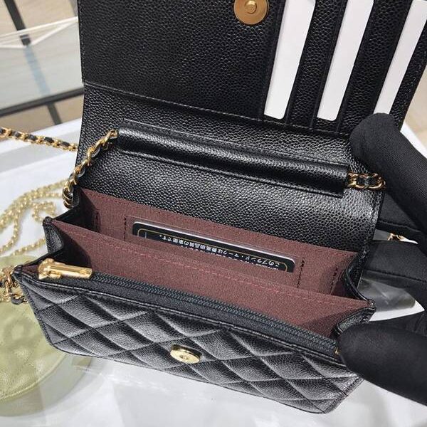 奢侈品a貨chanel挎包chanel 2020新品 mini woc 經典菱格 魚子醬 AP1649Yxxqb11209