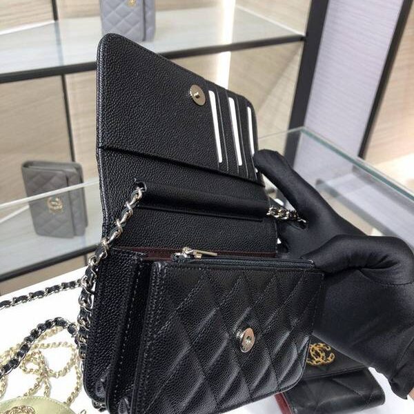 高仿精品chanel挎包chanel 2020新品 mini woc 經典菱格 魚子醬 AP1649Yxxqb11210