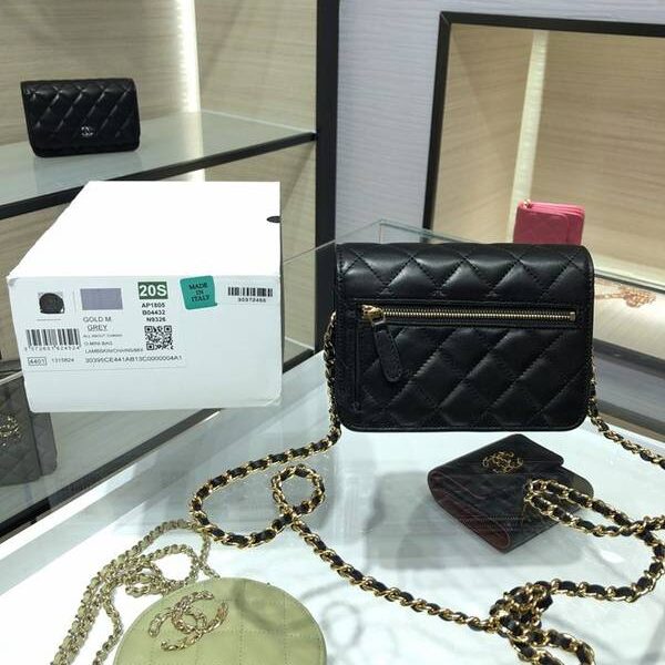 高仿網台灣chanel挎包chanel 2020新品 mini woc 經典菱格 魚子醬 AP1649Yxxqb11212