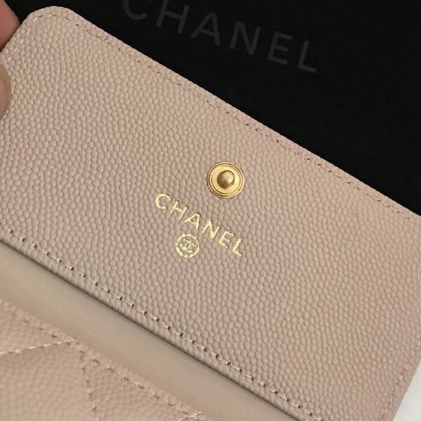 高仿包包批發chanel短錢包CHANEL海外原單走私貨專屬高端打造 櫻花粉色進口顆粒壓花牛皮 A80734xxqb11256