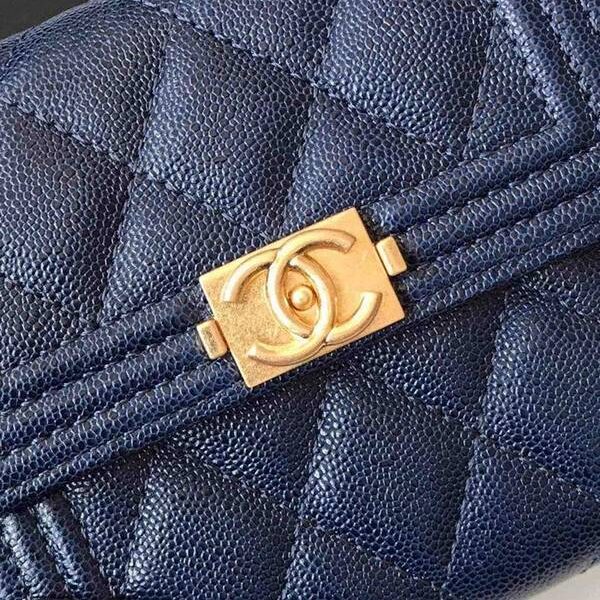 奢侈品chanel短錢包CHANEL 新款leboy短三折錢包 荔枝牛皮（碎球紋）的綾格紋路 80734 xxqb11264