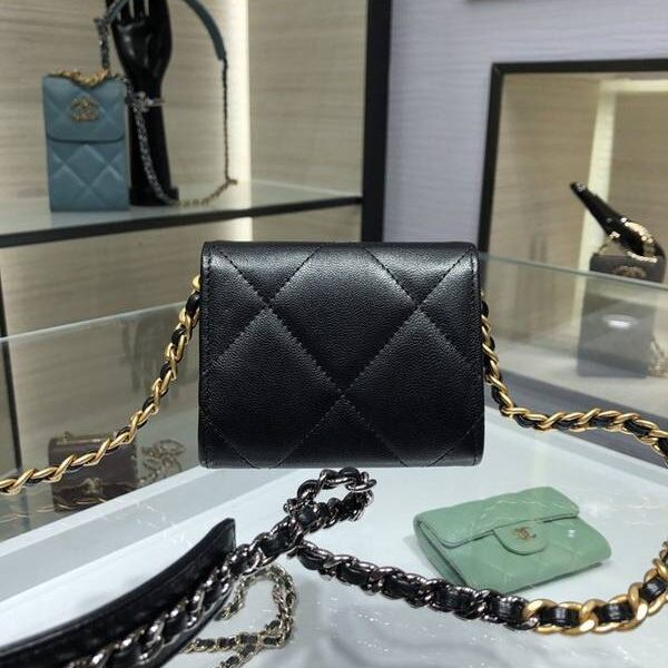 奢侈品chanel挎包Chanel 2021新品 19系列新款小羊皮 零錢包 卡包 AP1787Axxqb11295