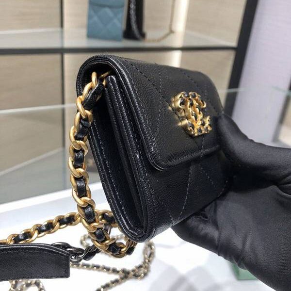 奢侈品chanel挎包Chanel 2021新品 19系列新款小羊皮 零錢包 卡包 AP1787Axxqb11295