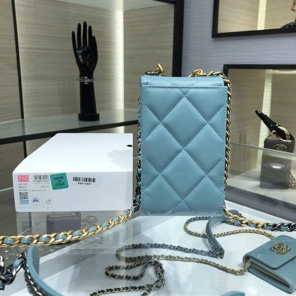 高仿精品chanel挎包Chanel 2021新品 19系列新款小羊皮 零錢包 卡包 AP1787Axxqb11296