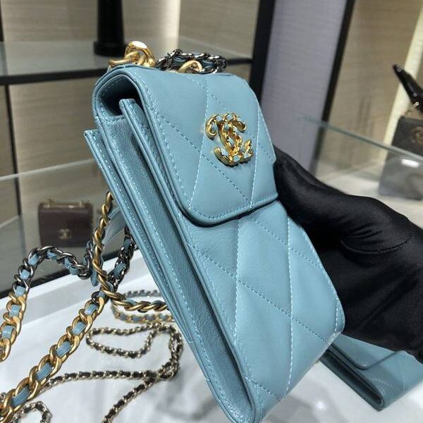 高仿精品chanel挎包Chanel 2021新品 19系列新款小羊皮 零錢包 卡包 AP1787Axxqb11296