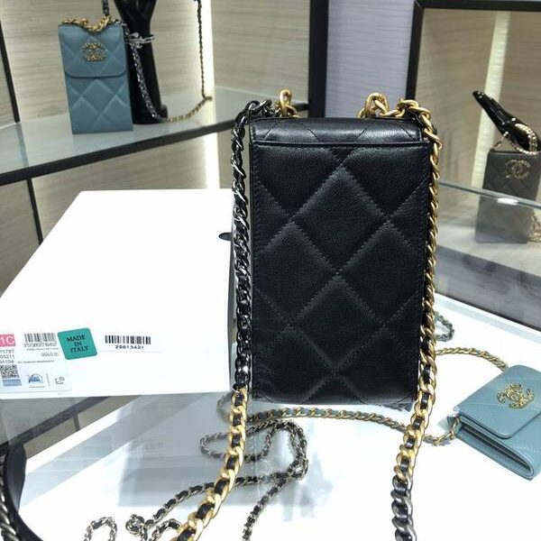 頂級高仿chanel挎包Chanel 2021新品 19系列新款小羊皮 零錢包 卡包 AP1787Axxqb11297