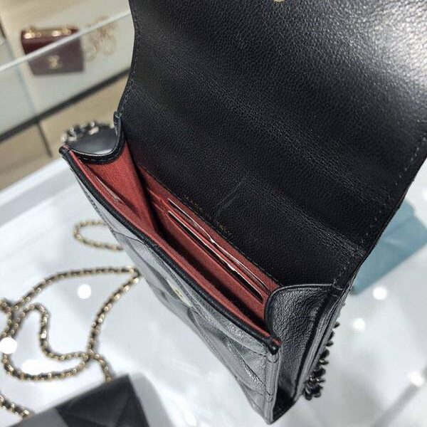 頂級高仿chanel挎包Chanel 2021新品 19系列新款小羊皮 零錢包 卡包 AP1787Axxqb11297