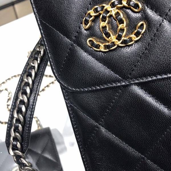 頂級高仿chanel挎包Chanel 2021新品 19系列新款小羊皮 零錢包 卡包 AP1787Axxqb11297