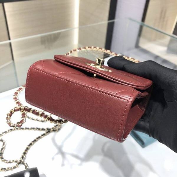 頂級原單chanel挎包Chanel 香奈 大方格新款零錢包 單肩斜挎 金屬牌 旋轉搭扣 進口小羊皮 A81633Yxxqb11298