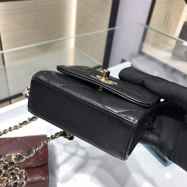 最高等級chanel挎包Chanel 香奈 大方格新款零錢包 單肩斜挎 金屬牌 旋轉搭扣 進口小羊皮 A81633Yxxqb11299