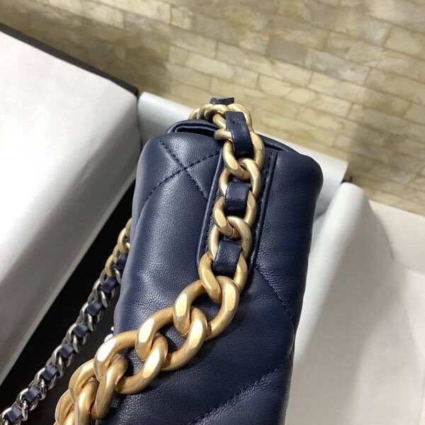 高仿chanel挎包chanel 19新品 bag 明星款 進口山羊皮 做舊金1160xxqb11335