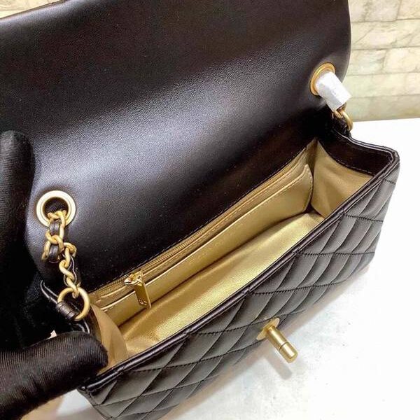 高仿A貨chanel挎包chanel2020春夏新款 羊皮金屬球mini CF方胖子金珠可調節斜挎單肩包尺寸18cm 20cm xxqb11336