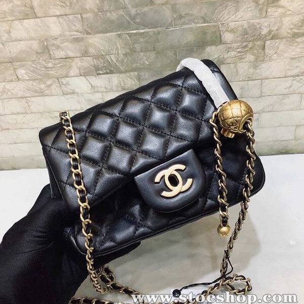 高仿原單chanel挎包chanel2020春夏新款 羊皮金屬球mini CF方胖子金珠可調節斜挎單肩包尺寸18cm 20cmx xqb11337