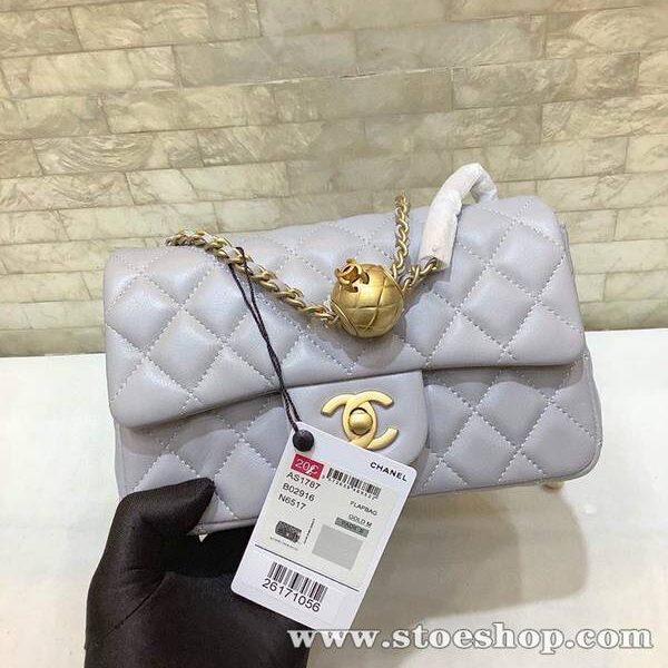 高仿高仿包包批發chanel挎包chanel2020春夏新款 羊皮金屬球mini CF方胖子金珠可調節斜挎單肩包尺寸18cm 20cm xxqb11340