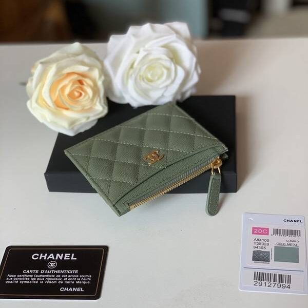 最高等級chanel卡包名片夾chanel 拉鏈零錢包 卡包 頂級高仿名牌 84105xxqb11367