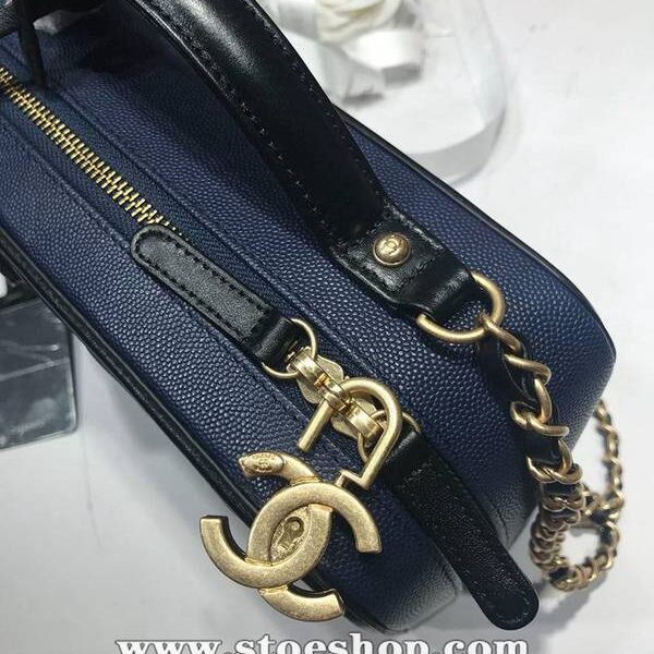 頂級原單chanel 93343化妝包立體感logo原廠魚子醬牛皮chb11020