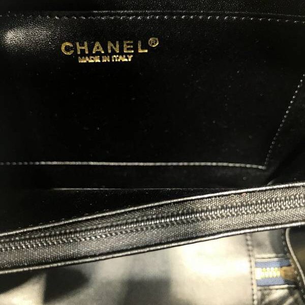 頂級原單chanel 93343化妝包立體感logo原廠魚子醬牛皮chb11020
