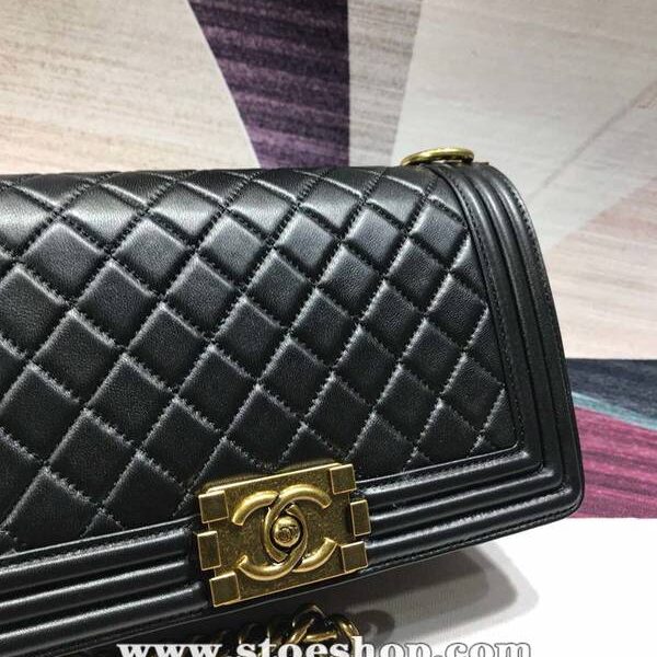 一比一精仿包包A67086 BOY chanel口蓋包進口小羊皮chb11198