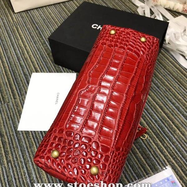 精品長夾高仿chanel93050最新款cocohandle牛皮壓花鱷魚紋羊皮單肩斜挎鏈條包chb11252