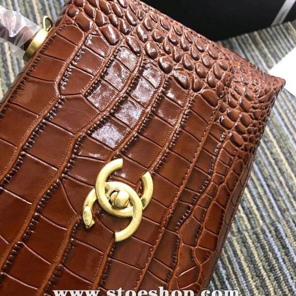 精品短夾高仿chanel93050最新款cocohandle牛皮壓花鱷魚紋羊皮單肩斜挎鏈條包chb11254