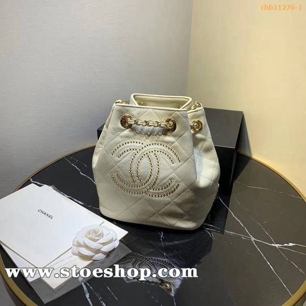 原單2020chanel羊皮菱格雙肩包chb11276