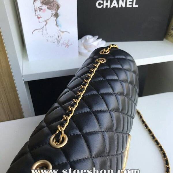 頂級高仿chanel57276大號進口羊皮雙袋雙蓋頭chb11281