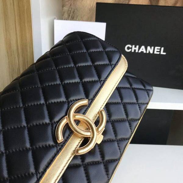 頂級高仿chanel57276大號進口羊皮雙袋雙蓋頭chb11281