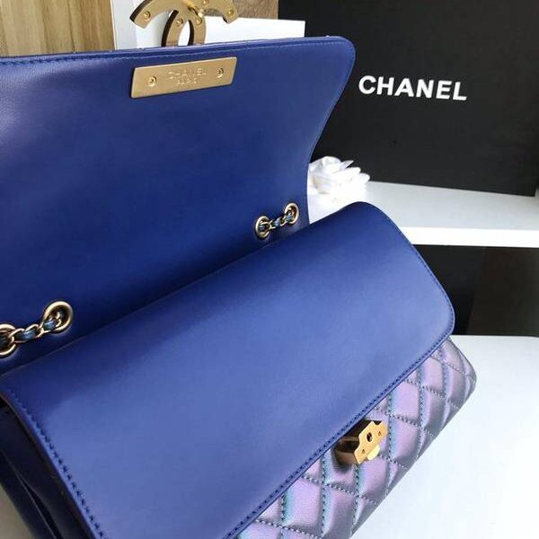 頂級原單chanel57276大號進口羊皮雙袋雙蓋頭chb11282