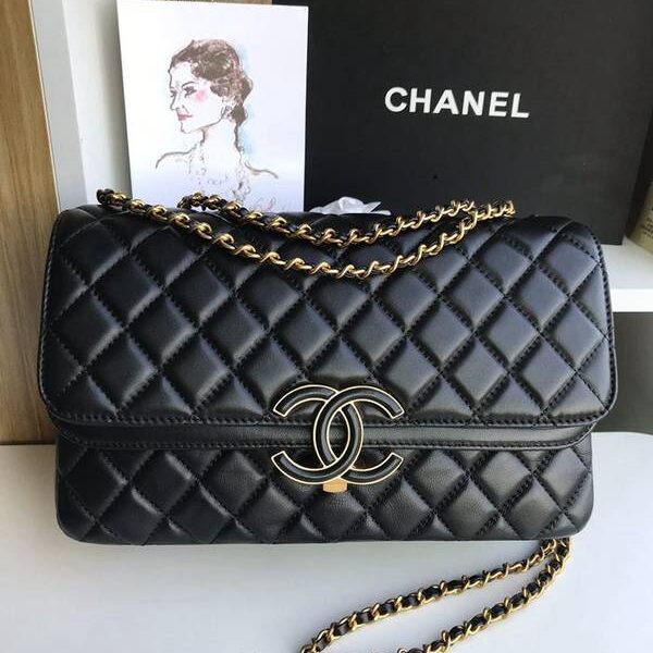 最高等級chanel57276大號進口羊皮雙袋雙蓋頭chb11283