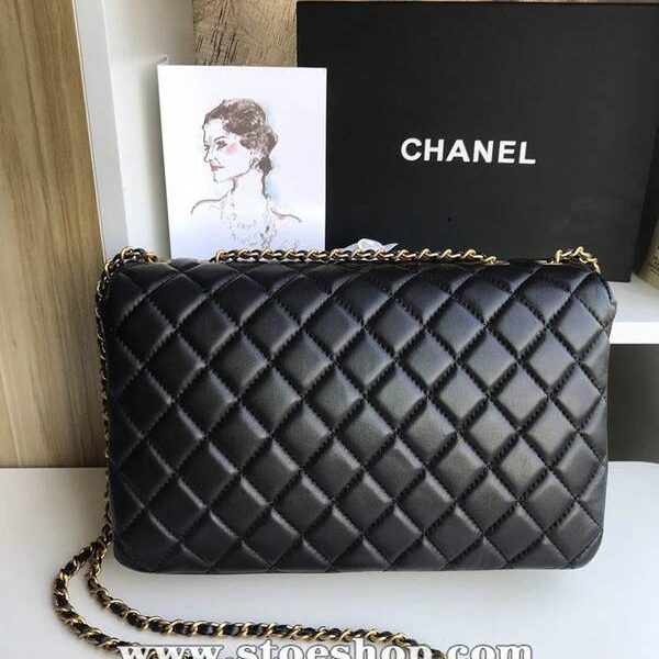 最高等級chanel57276大號進口羊皮雙袋雙蓋頭chb11283