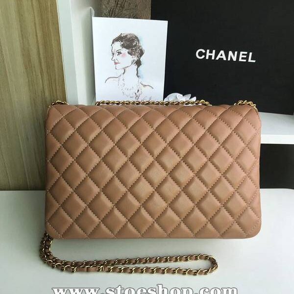 高仿名牌包chanel57276大號進口羊皮雙袋雙蓋頭chb11284
