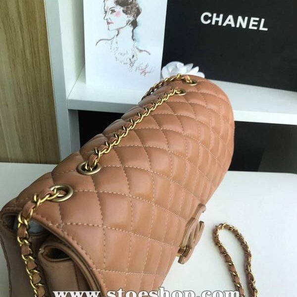 高仿名牌包chanel57276大號進口羊皮雙袋雙蓋頭chb11284