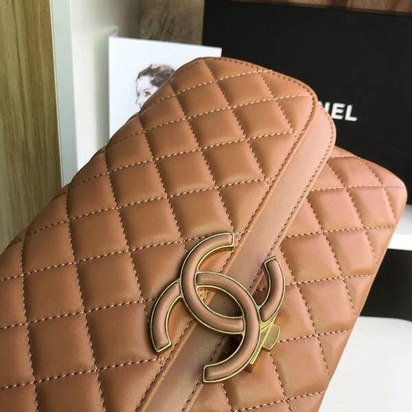 高仿名牌包chanel57276大號進口羊皮雙袋雙蓋頭chb11284