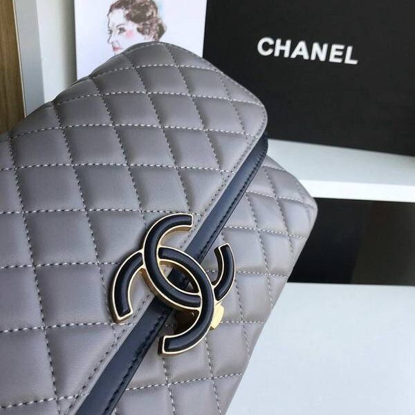 高仿包包批發chanel57276大號進口羊皮雙袋雙蓋頭chb11285