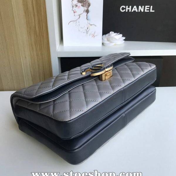 高仿包包批發chanel57276大號進口羊皮雙袋雙蓋頭chb11285