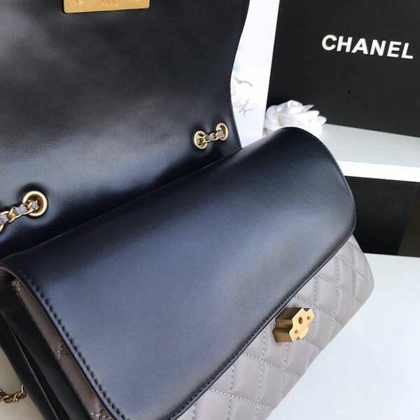 高仿包包批發chanel57276大號進口羊皮雙袋雙蓋頭chb11285
