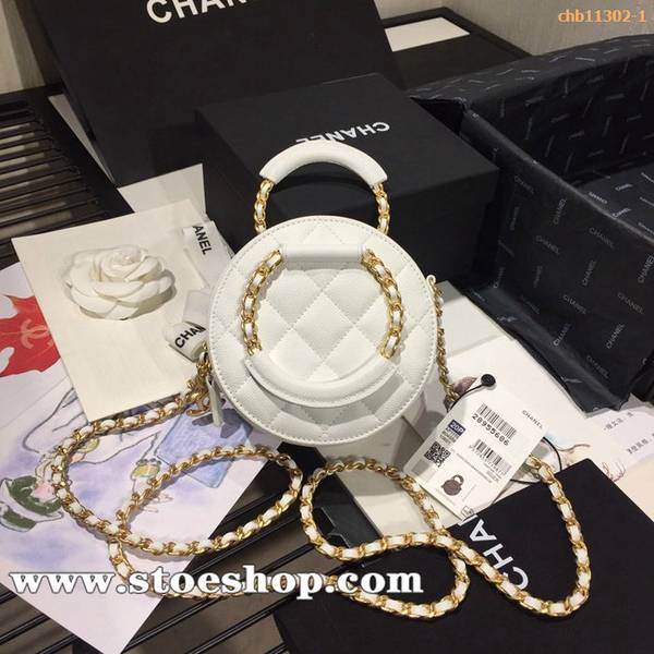 高仿包chanel 2020 AP1176鏈子小包圓環圓餅包chb11302