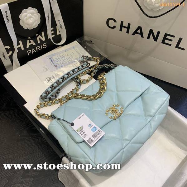 高仿名牌包chanel2019年秋冬大菱格豆腐包進口羊皮單口包chb11524