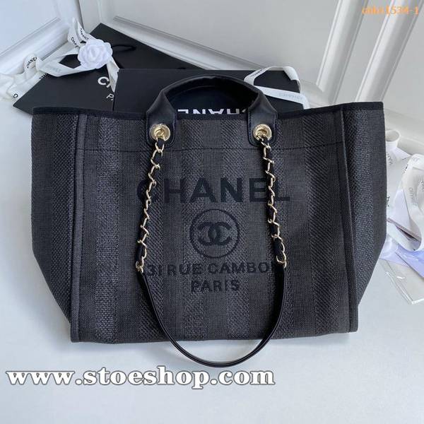 高仿包包2020春夏最美度假風購物袋chanel tote鏈條帆布沙灘包chb11534