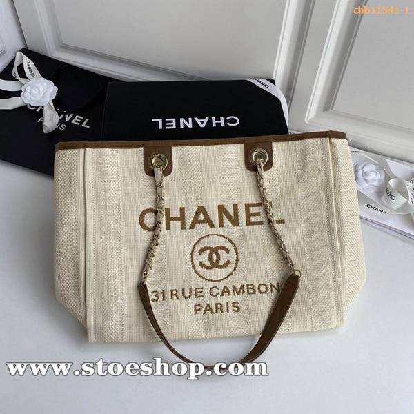 原單1：12020春夏最美度假風購物袋chanel tote鏈條帆布沙灘包chb11541