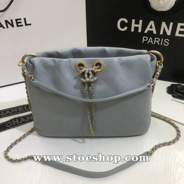 原版A貨Mi Fashion chanel香奈兒女士灰色水桶包單肩斜挎包chb11653 2 原版A貨Mi Fashion chanel香奈兒女士灰色水桶包單肩斜挎包chb11653